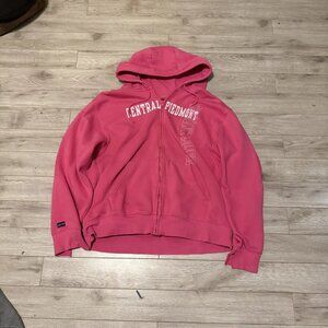 pink jansport central piedmont oversized zip up